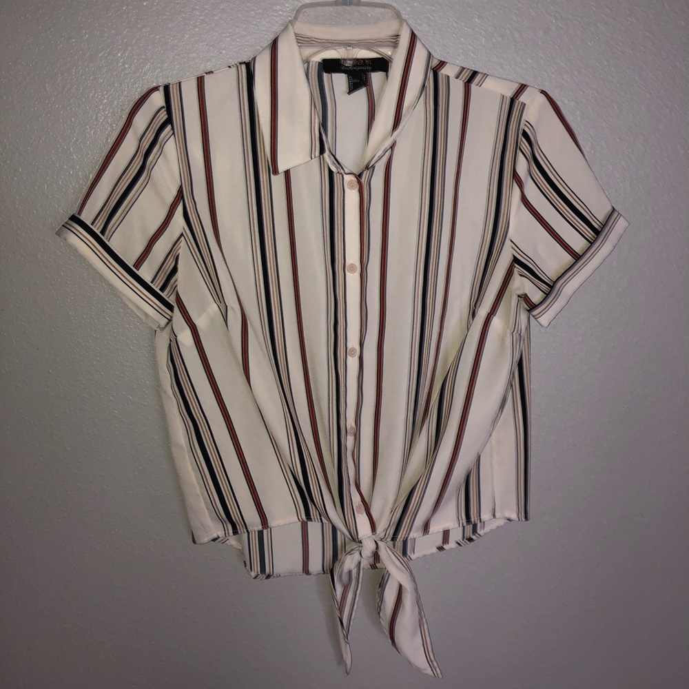 Striped button down